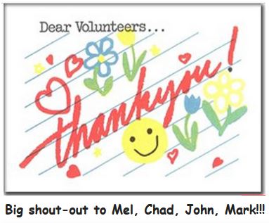 Thanks, Volunteers!